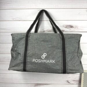 Poshmark Gray‎ Front Pocket Utility Open Double Handle Tote Collapsible